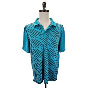 Nike Golf Tour Performance Short Sleeve Dri-Fit Polo Shirt Collared Blue Men's L